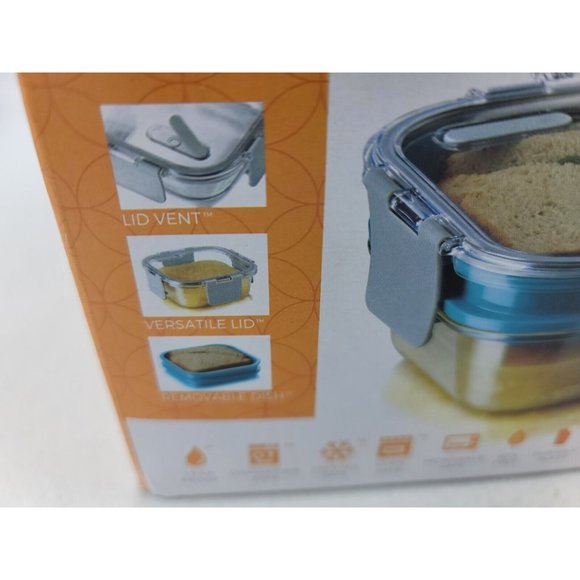 Libbey Glass Seal It 4 Piece Food Storage Vent Lid Dish - Picture 4 of 11